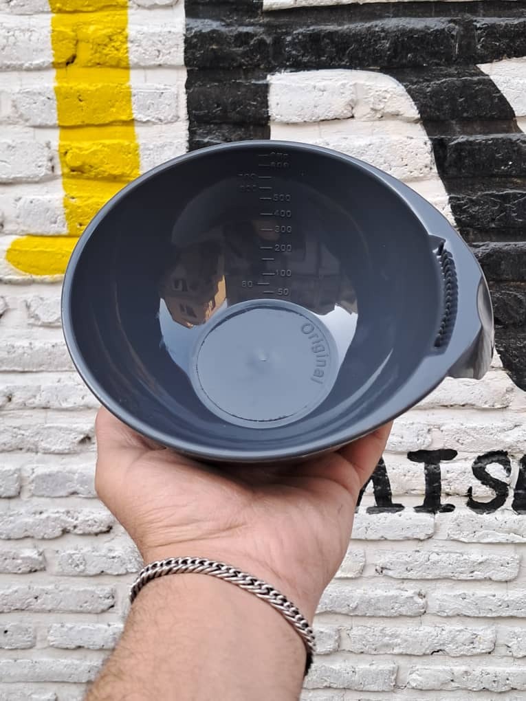  کاسه رنگ مو بزرگ رنگ طوسی تیره 