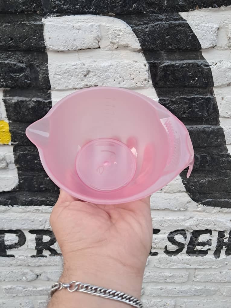  کاسه رنگ مو کوچک رنگ صورتی 