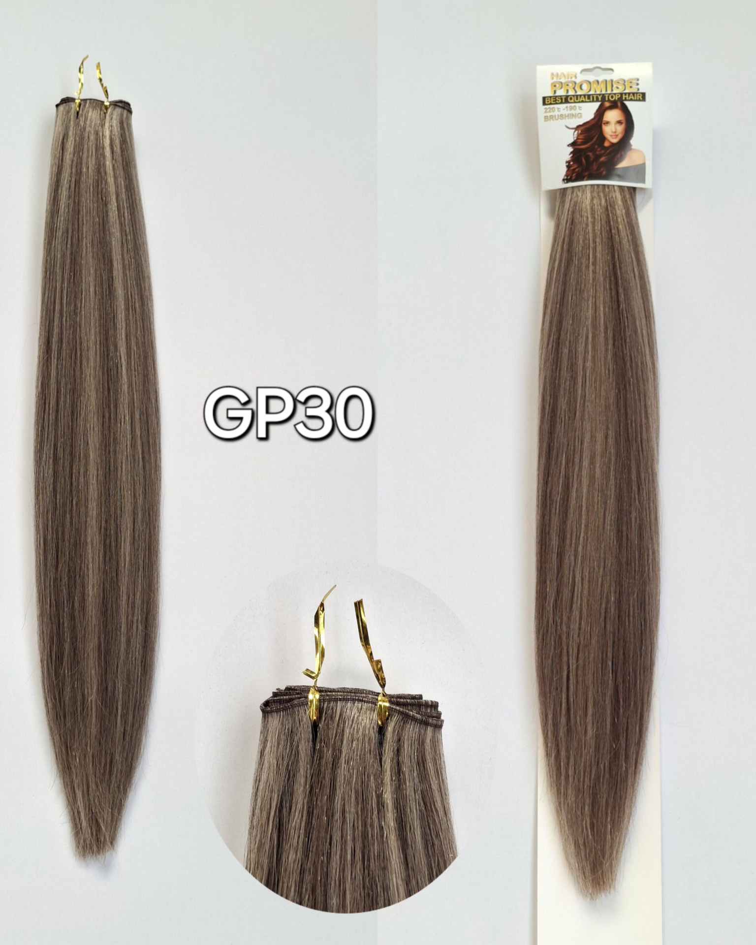 موی اکستنشن سردوخت نیم پوش ابریشمی لایت کد GP30