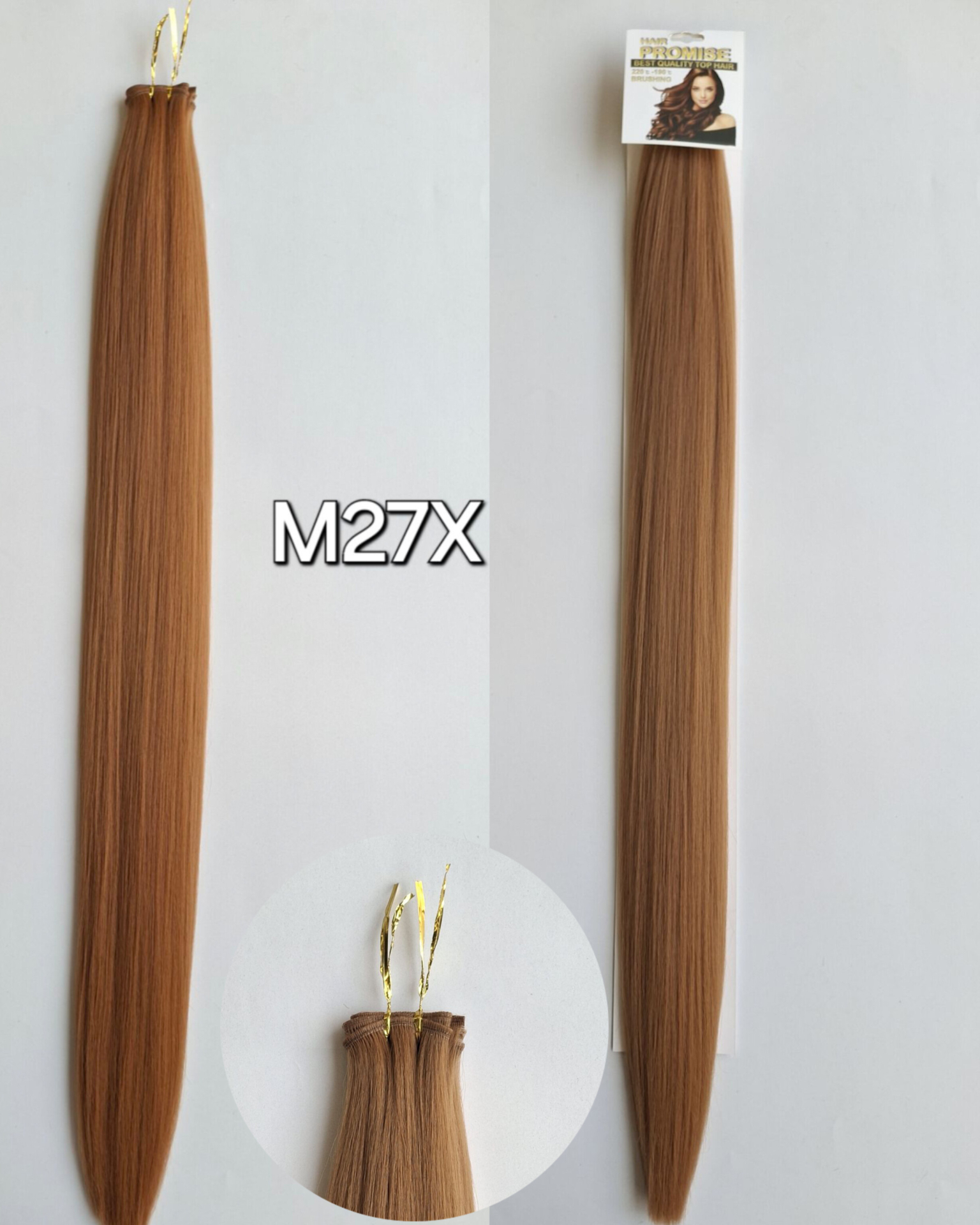 موی اکستنشن سردوخت نیمپوش ابریشمی تکرنگ کد M27X