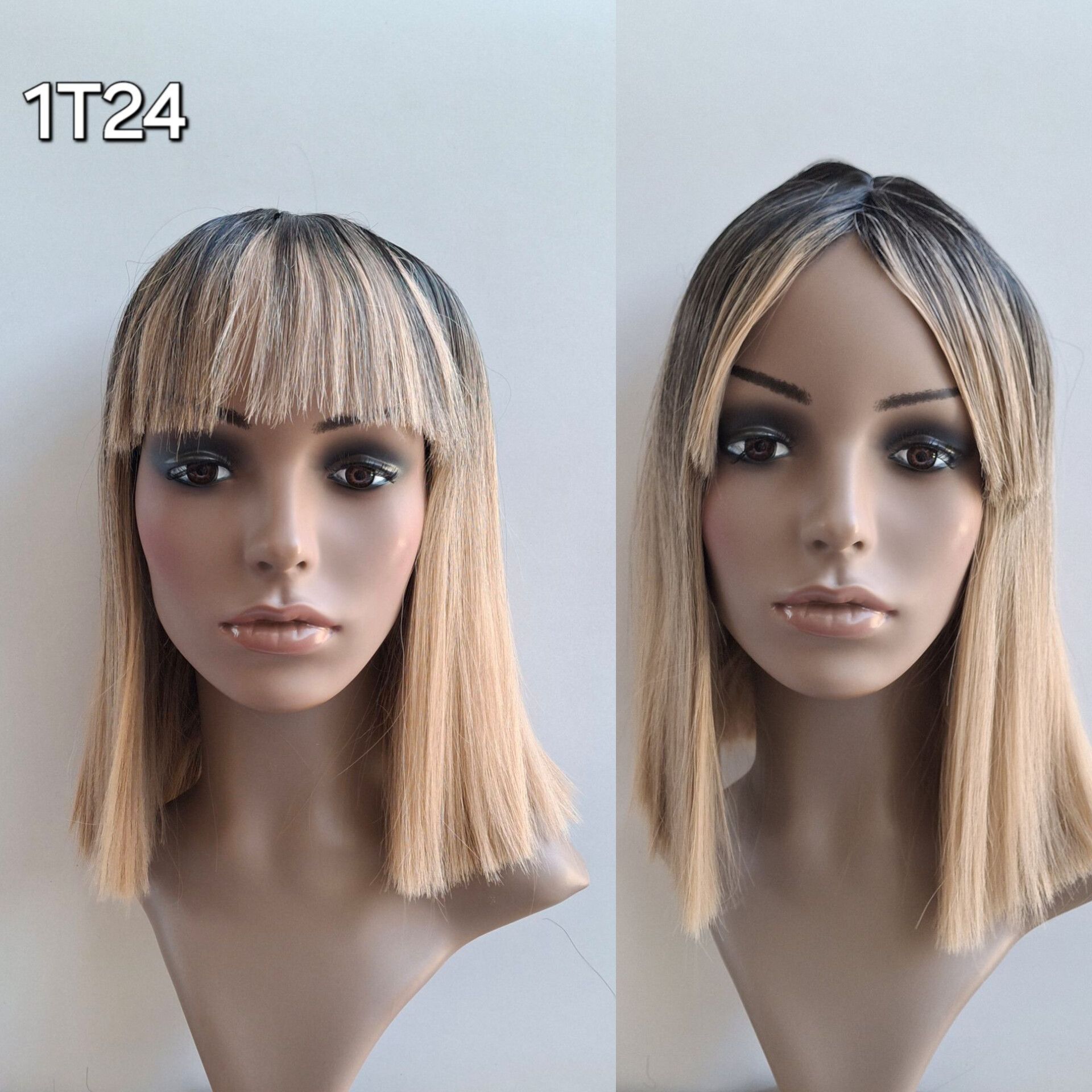  کلاه گیس مصری چتری دار فرق ثابت آمبره کد 1T24 
