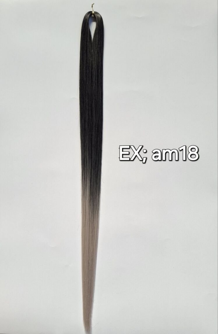 موی دوسرباز ابریشمی آمبره مخصوص اکستنشن کد EX; AM18