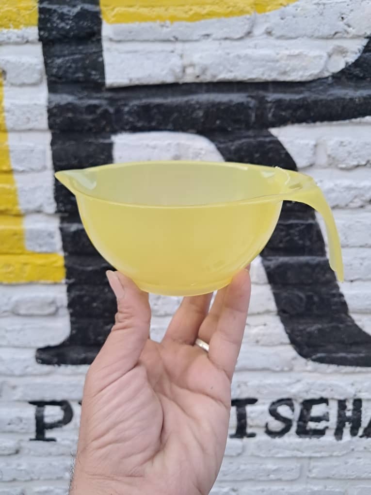  کاسه رنگ مو کوچک رنگ زرد 