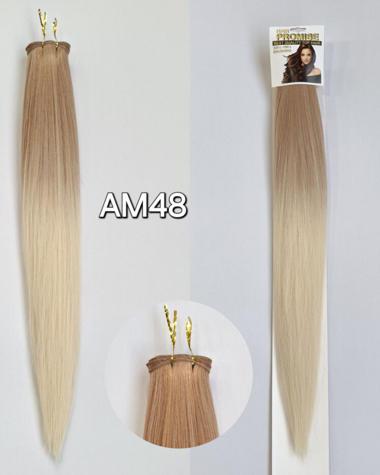 موی اکستنشن سردوخت نیم پوش ابریشمی لایت کد AM48