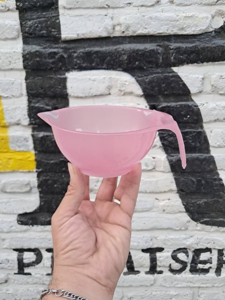 کاسه رنگ مو کوچک رنگ صورتی