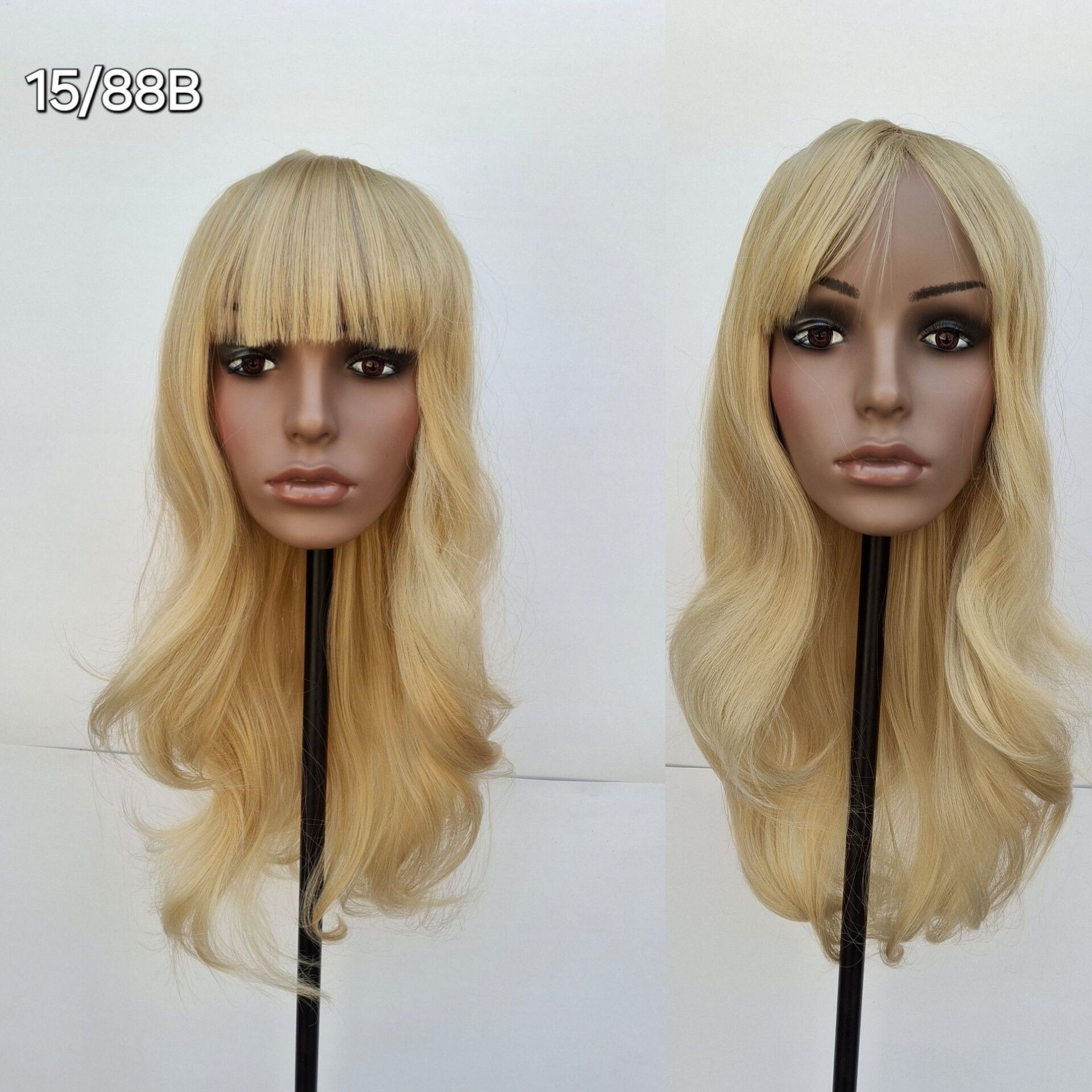  کلاه گیس حالت دار بلند چتری دار فرق ثابت لایت کد 15/88B 