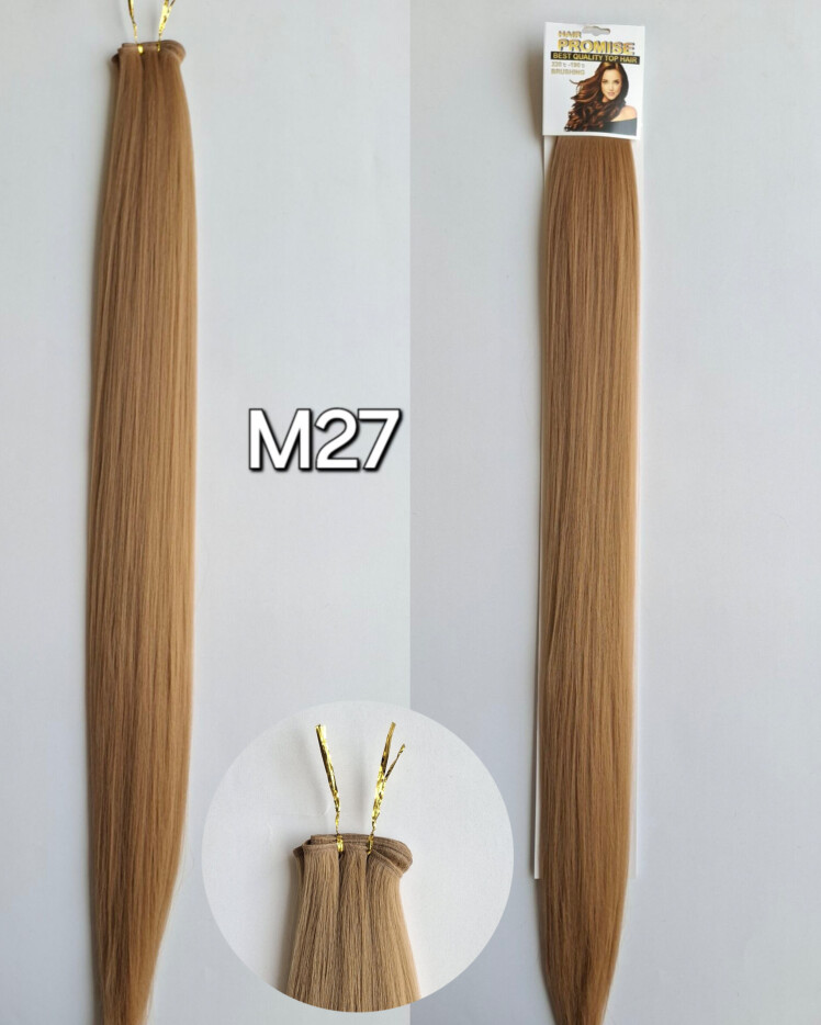 موی اکستنشن سردوخت نیم‌پوش ابریشمی تک رنگ کد M27