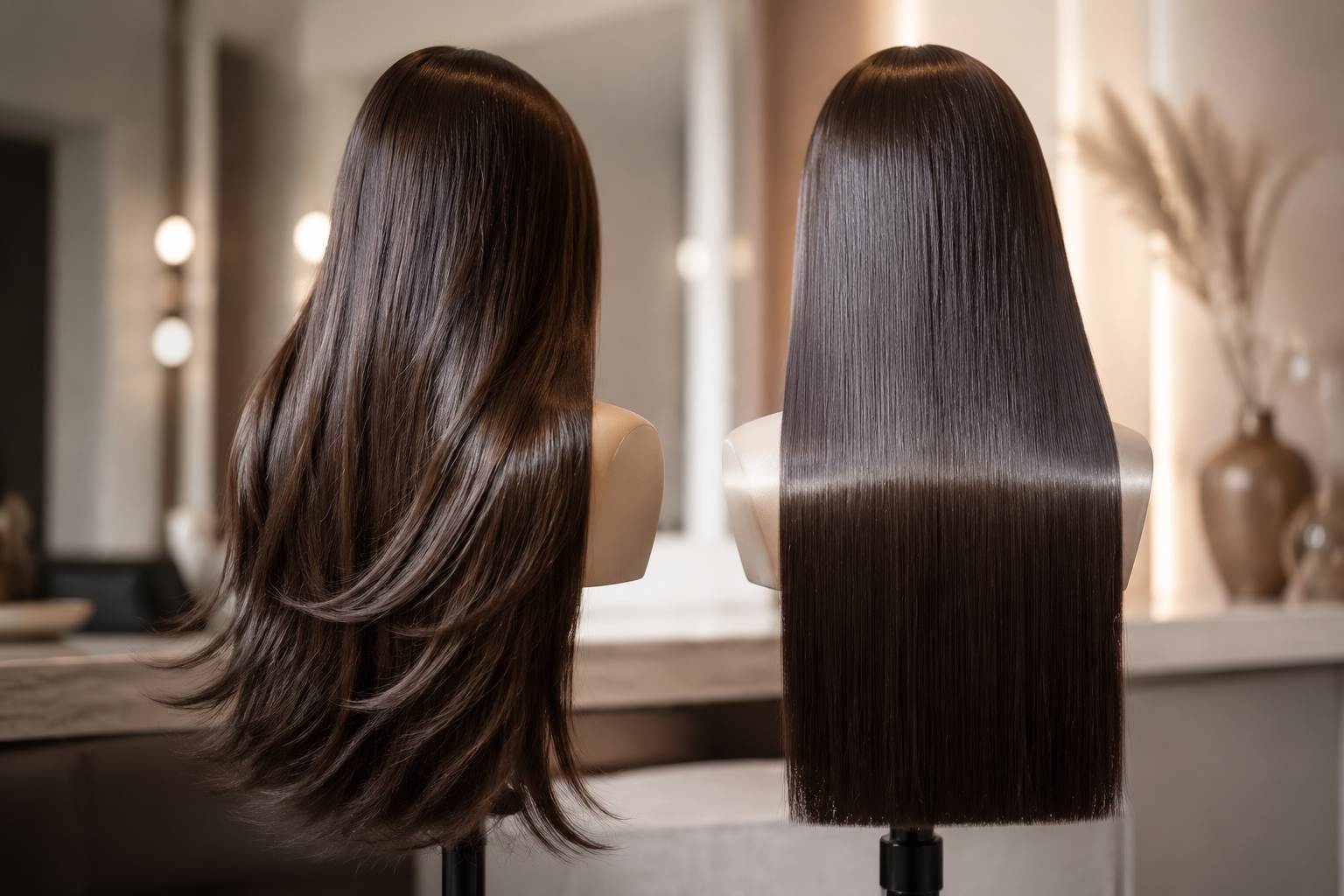 تفاوت موی نیمپوش ابریشمی با موی ابریشمی مخصوص اکستنشن برند پرومیس