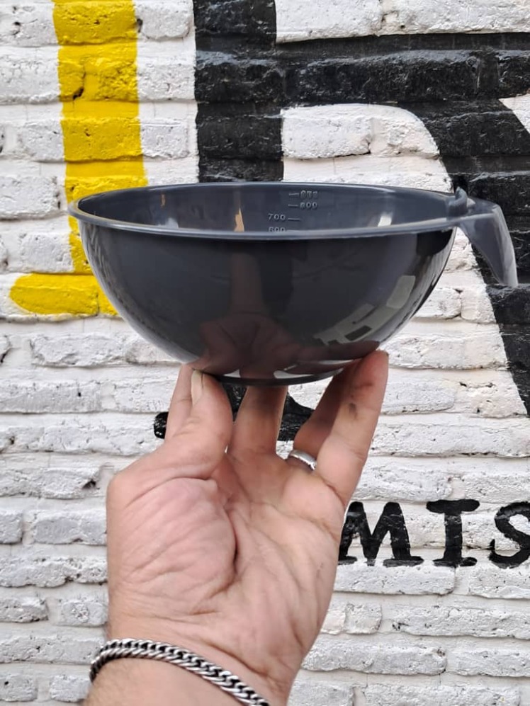 کاسه رنگ مو بزرگ رنگ طوسی تیره