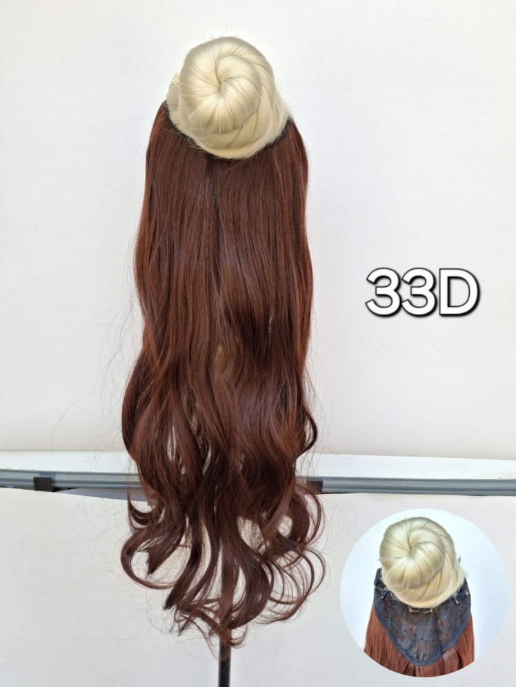 موی اکستنشن گوش تا گوش حالت دار وارداتی تک رنگ کد 33D