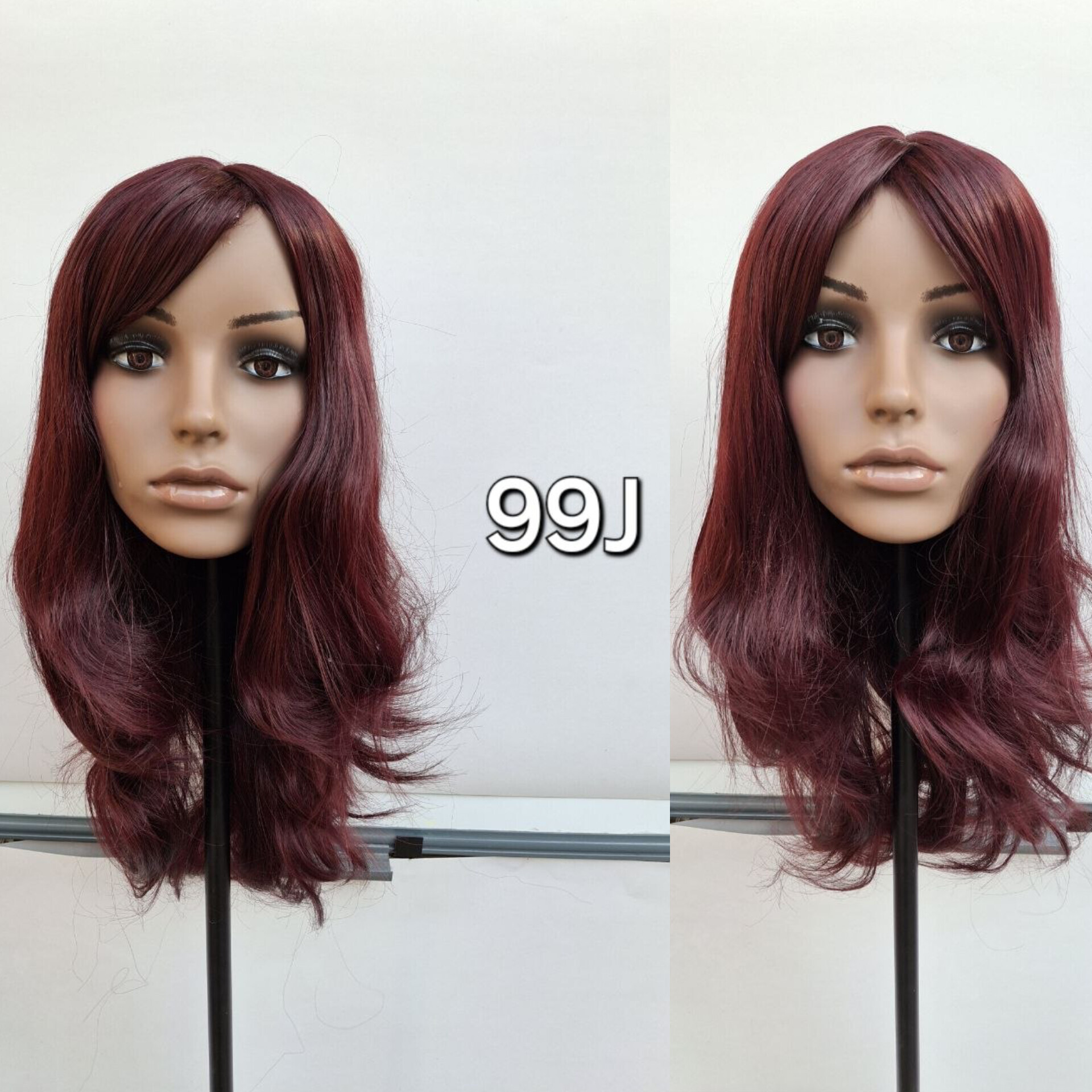 کلاه گیس حالتدار بلند چتریدار فرق ثابت تکرنگ کد 99J
