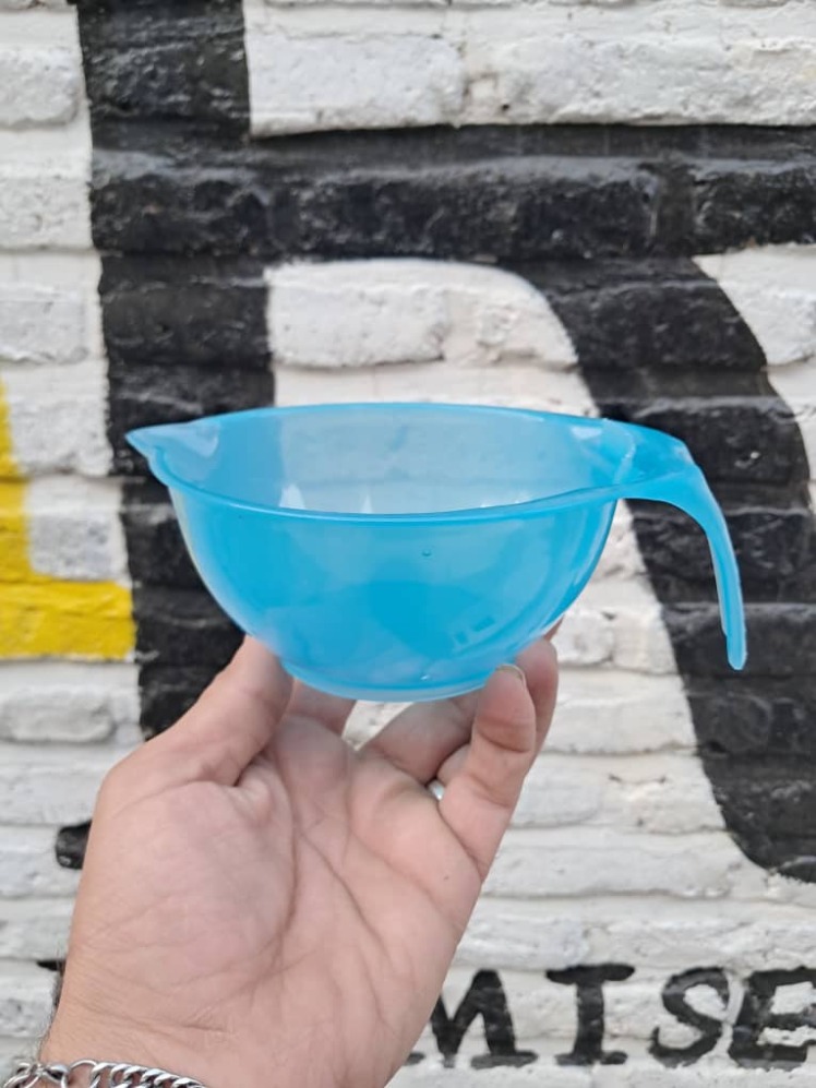 کاسه رنگ مو کوچک رنگ آبی
